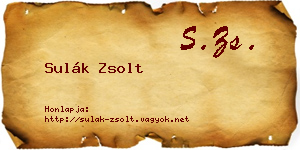 Sulák Zsolt névjegykártya